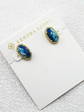 Kendra Scott Blue Mixed Cubic Zirconia Stud Earrings